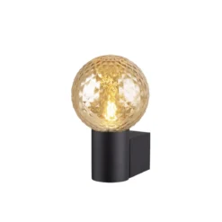 SLV 1008104 VARYT Wandaufbauleuchte max. 6W E14 IP44 schwarz ohne Glas