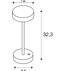 SLV 1007361 VINOLINA Akku Tischleuchte CCT dimmbar IP54 rost