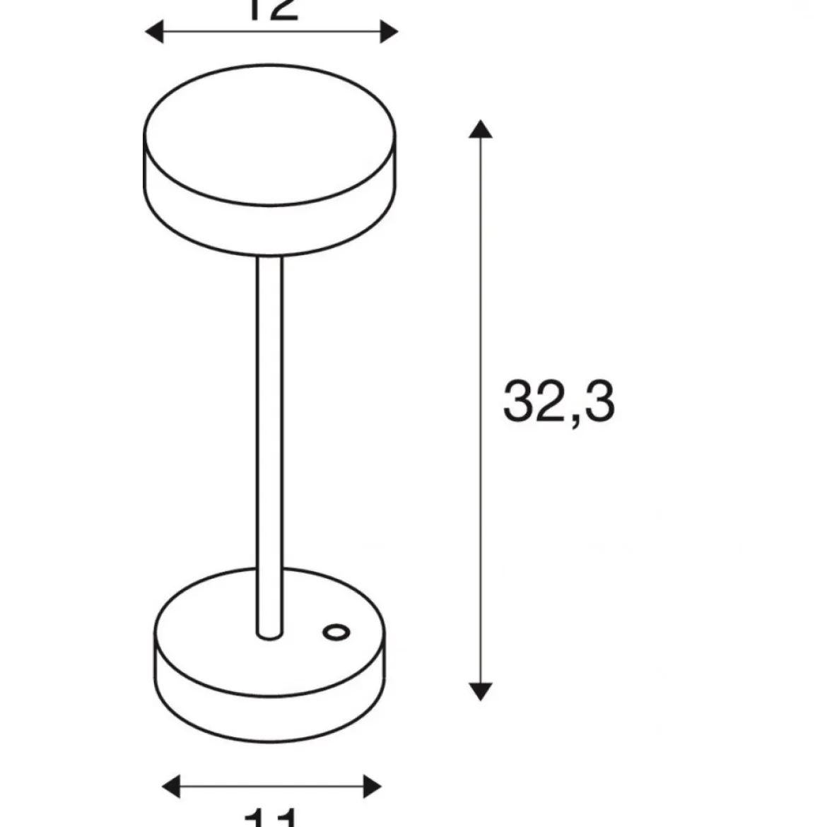 SLV 1007361 VINOLINA Akku Tischleuchte CCT dimmbar IP54 rost