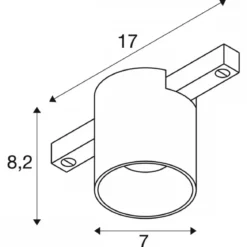 SLV 1008950 48V Track Strahler FIX-IT! Standard rund Schwarz 3000K Dali