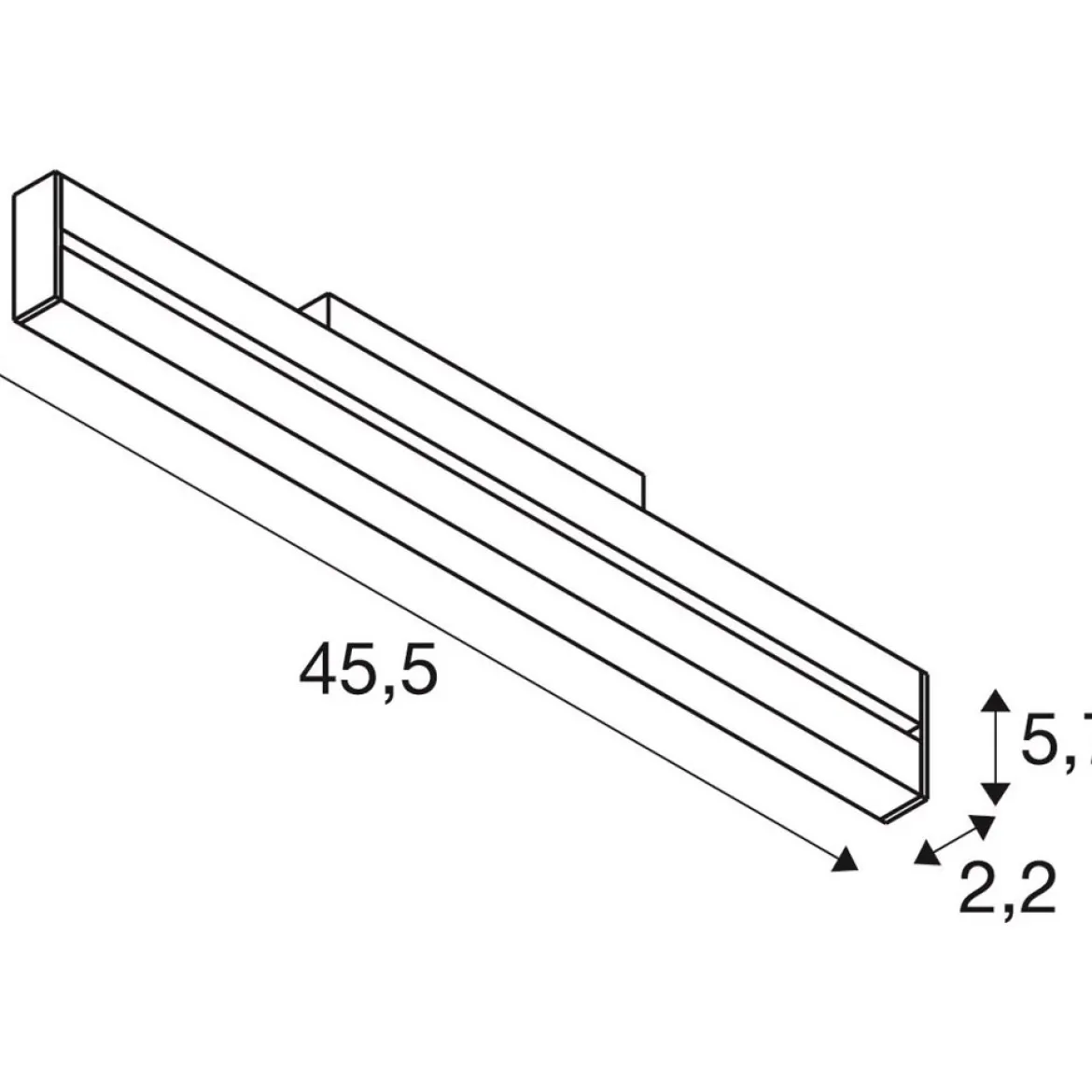 SLV 1006646 48V Track Strahler IN-LINE 46 Move Darklight Reflector weiß 2700K