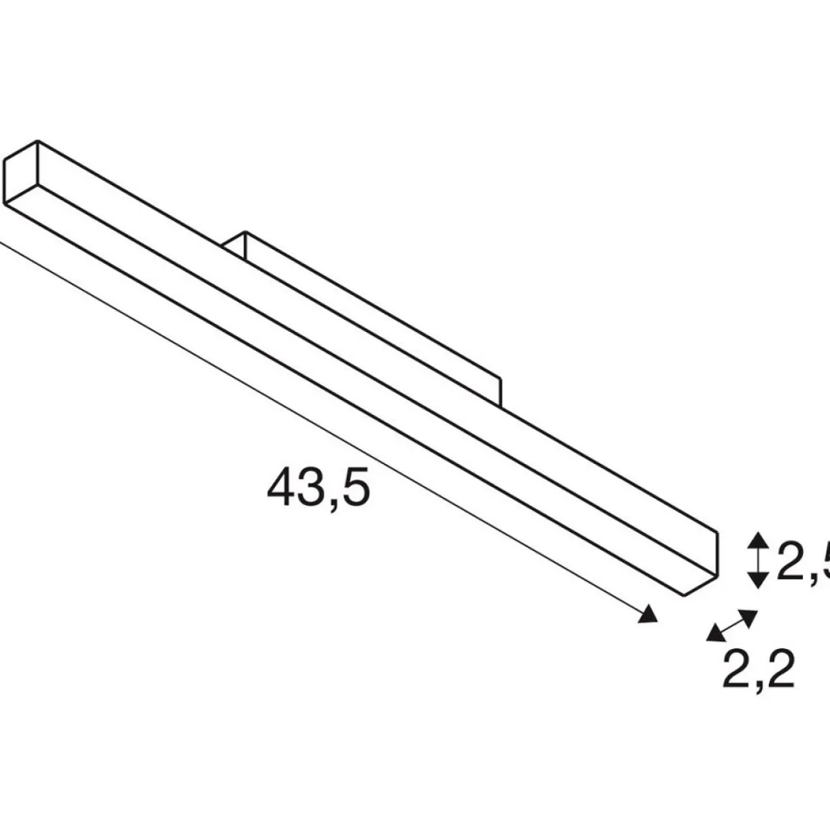 SLV 1006623 48V Track Strahler IN-LINE 44 schwarz 3000K