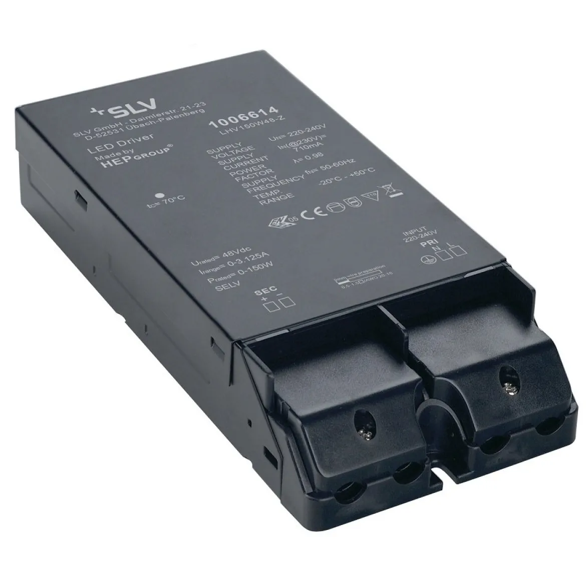 SLV 1006614 48V Track Zubehör LED Netzteil 48V 150W schwarz
