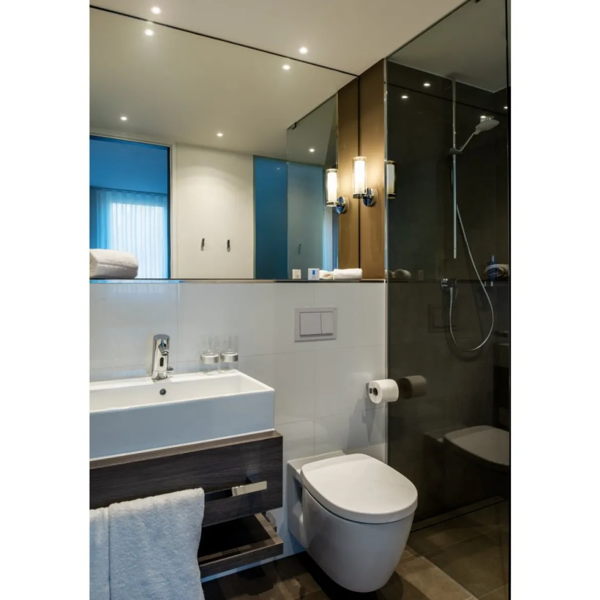 SLV 1002228 WL 105 Wandleuchte chrom doppelt Glas E14 IP44