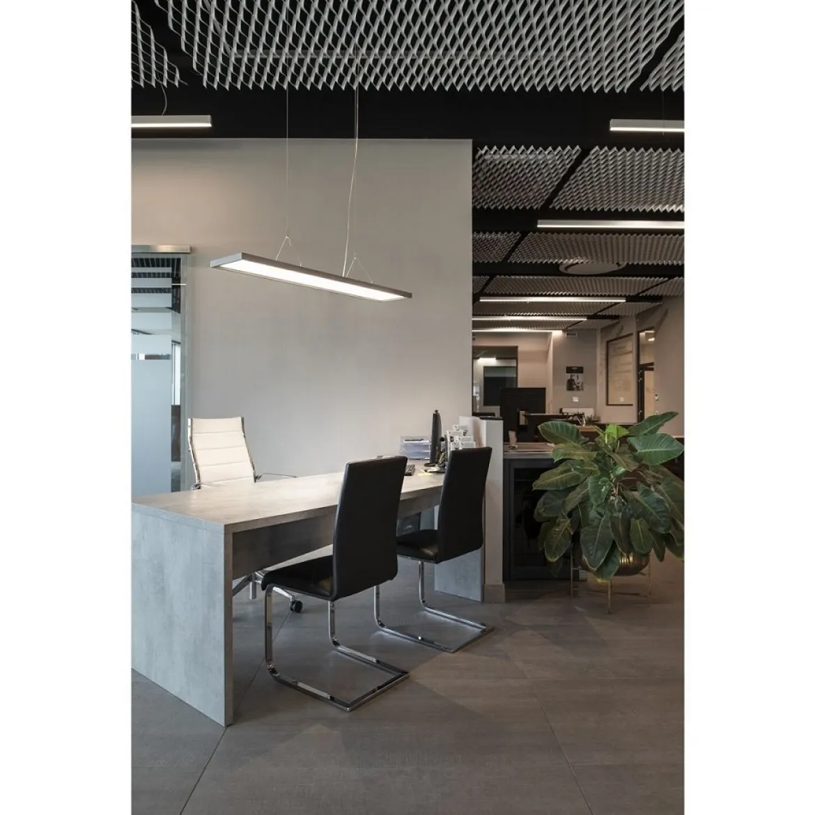 SLV 1006345 Worklight Dali Pendelleuchte silber 4000K 120cm
