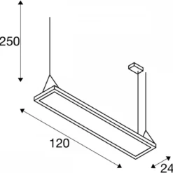 SLV 1007470 WORKLIGHT PRO 120 Pendelleuchte 120cm 4000K DALI Touch grau