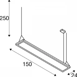 SLV 1007471 WORKLIGHT PRO 150 Pendelleuchte 150cm 4000K DALI Touch schwarz